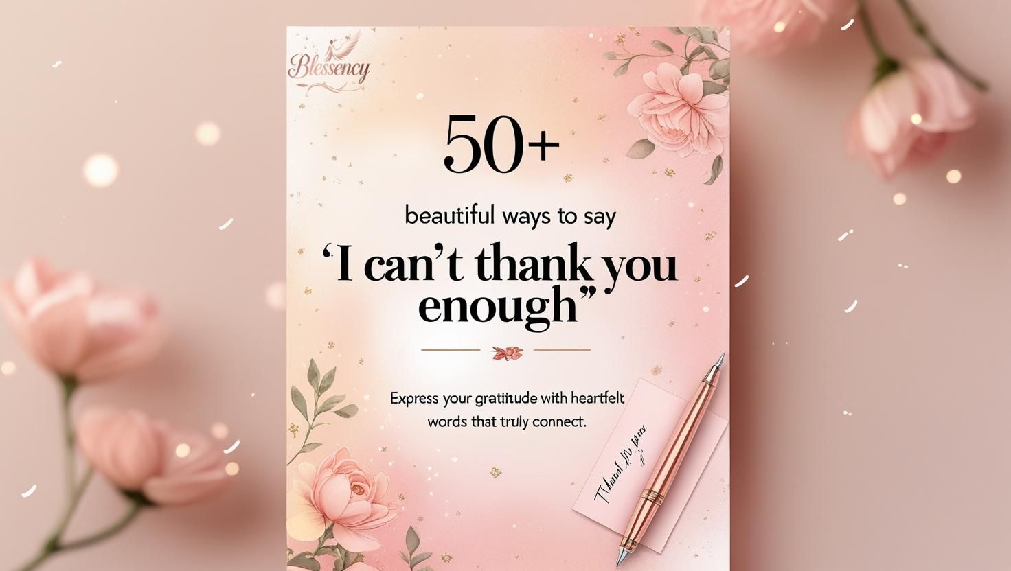 50 heartfelt ways to say I cannot thank you enough