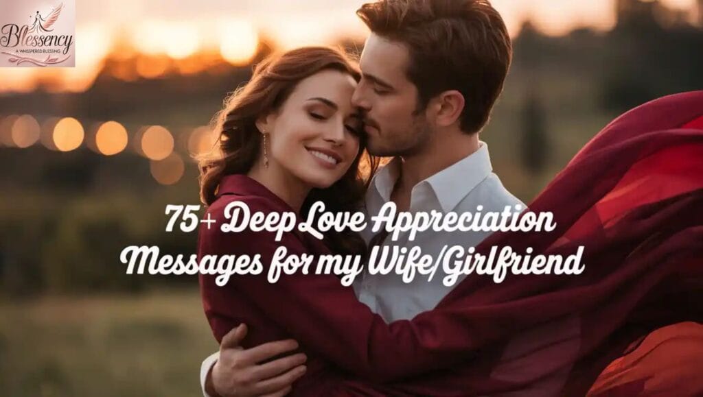 A romantic couple sharing an intimate moment at sunset, with the man kissing the woman’s forehead lovingly — symbolizing deep love and appreciation. Perfect visual for the blog post titled Deep Love Appreciation Messages for My Wife That Will Melt Her Heart.”