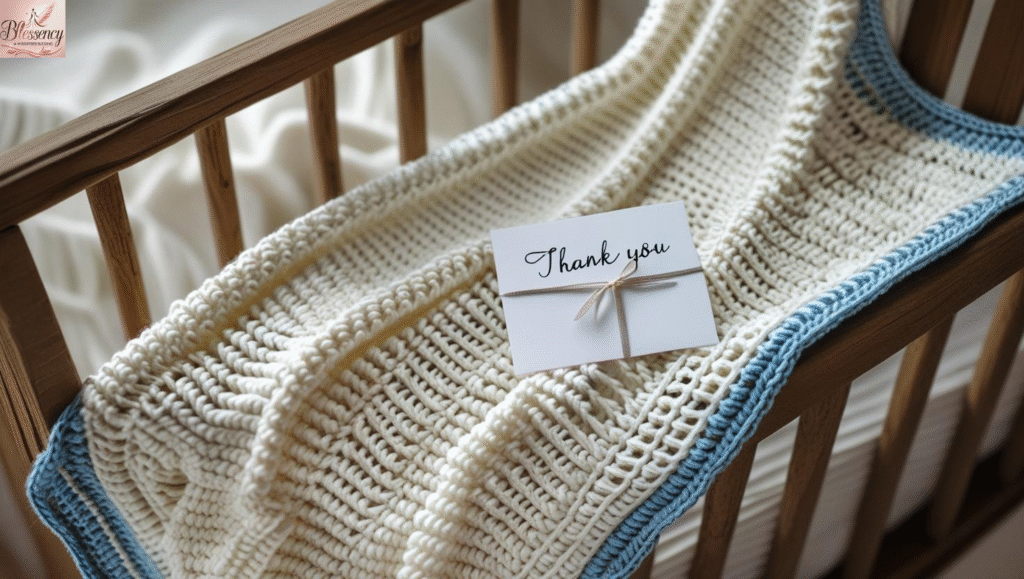 “Thank you message for handmade baby gift – baby shower thank you messages for family with personal touches.”
