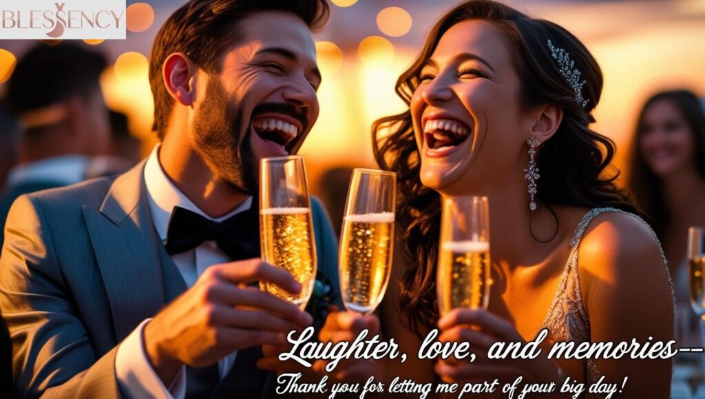 thank you for inviting me to your wedding friend messages