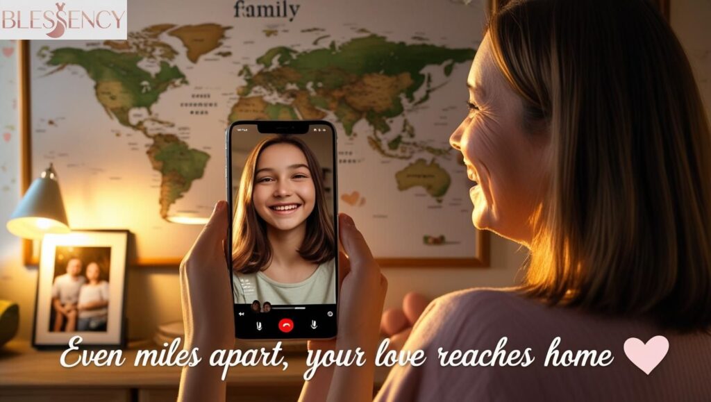 Heartfelt thank you message for daughter living abroad — long-distance love between mother and daughter