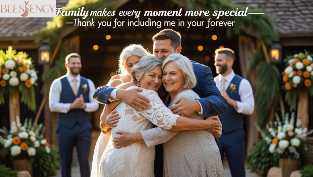 thank you for inviting me to your wedding family note