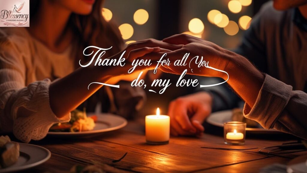 "Romantic thank you image for partner or spouse expressing love and appreciation"