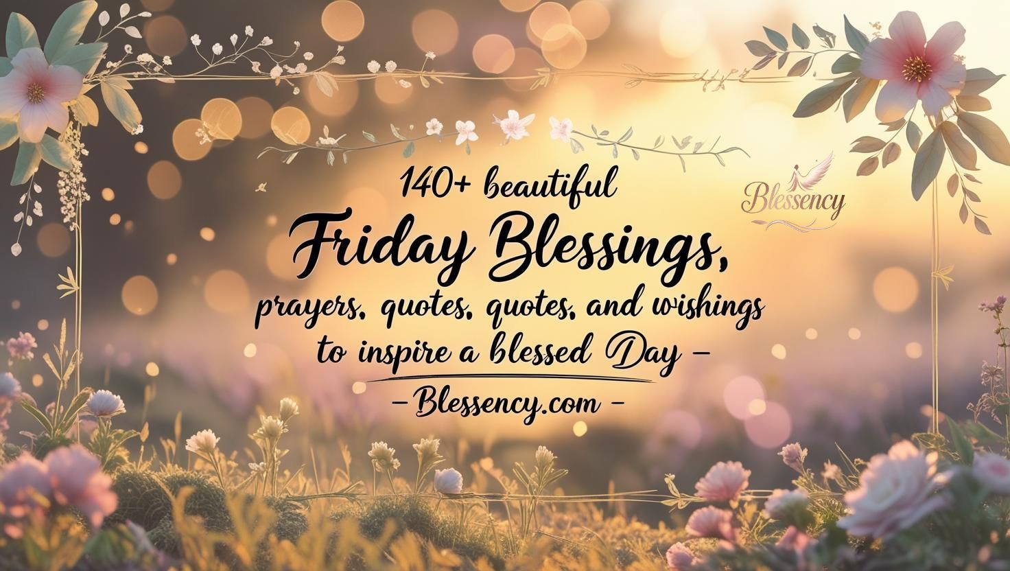 “May God bless your Friday with peace, joy, and countless reasons to smile. You are loved and cherished – Blessency.com”