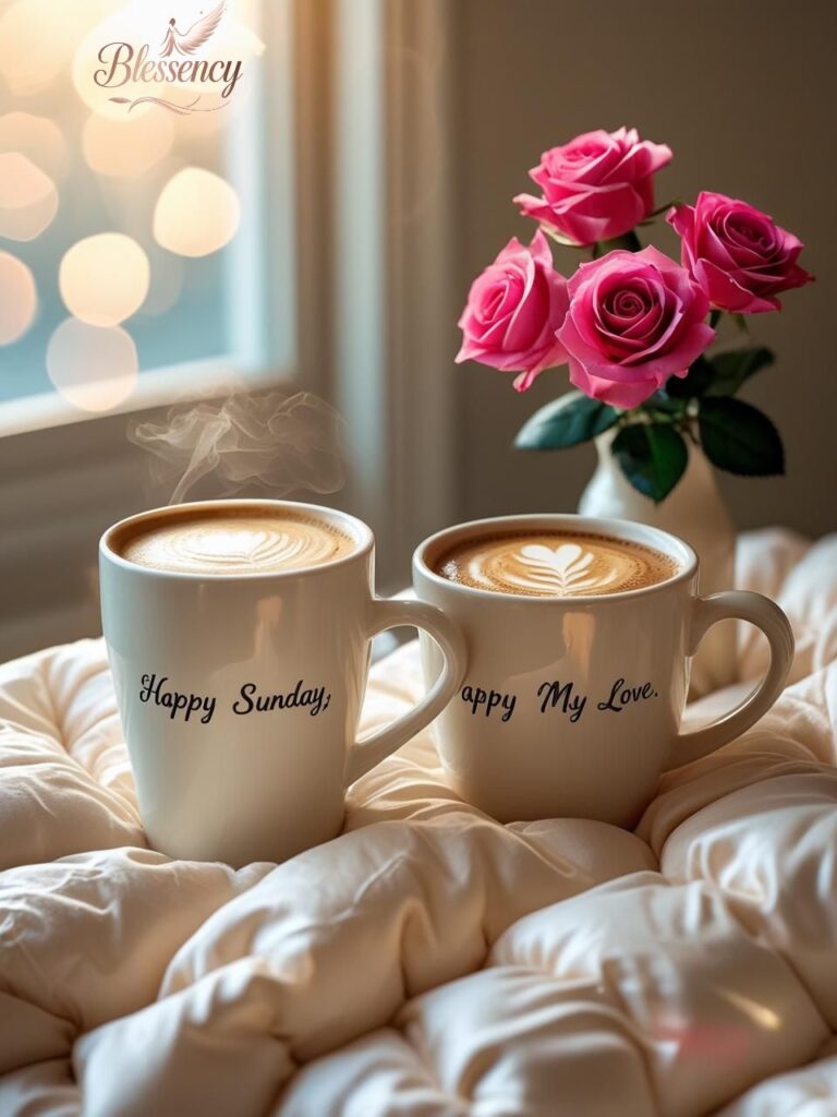 Two tea cup on sunday blessing