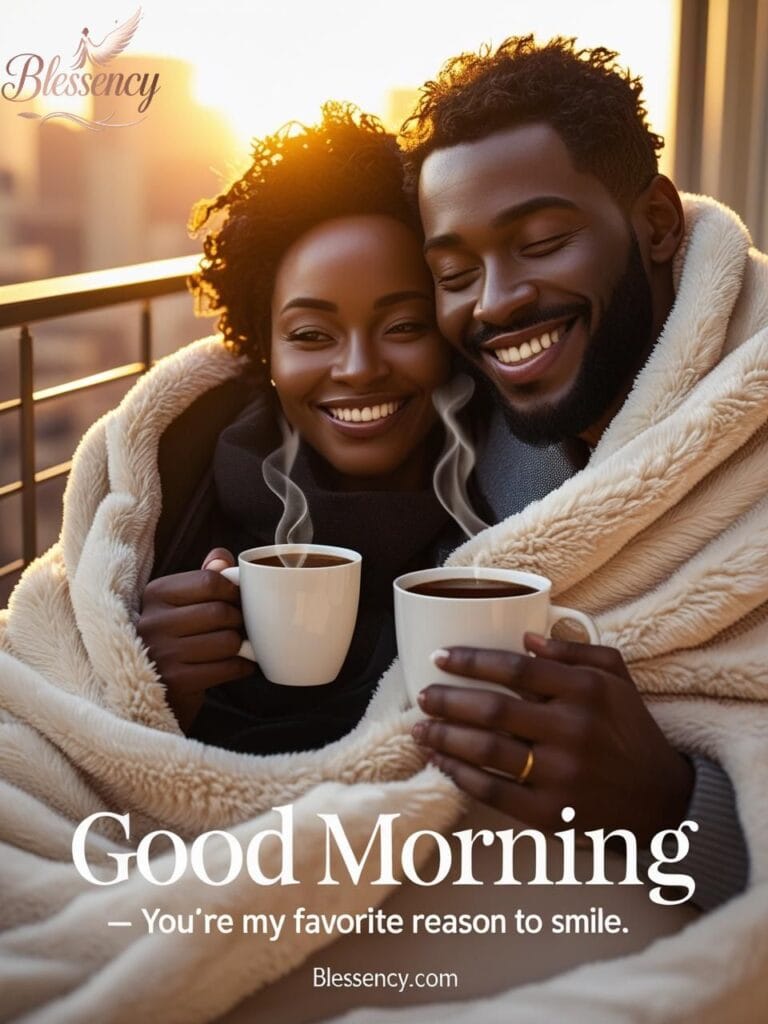 “Black couple romantic morning coffee – Good Morning love quote & Good Morning Black Images – blessency.com”