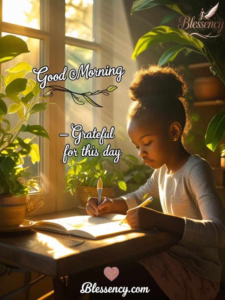 “Aesthetic coffee flatlay black gold – Today is yours morning quote – blessency.com”