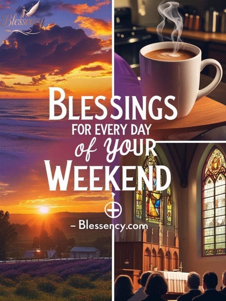 "Weekend Blessings for Friday, Saturday, Sunday collage – blessency.com"