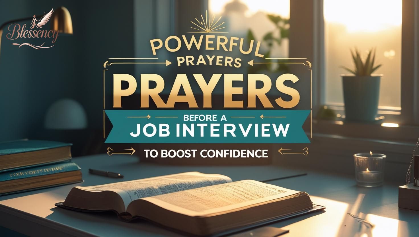 "Prayer before interview, morning prayers for confidence and calmness, Christian prayers for interview success, divine guidance and clarity for job seekers, faith-based interview preparation – blessency.com"