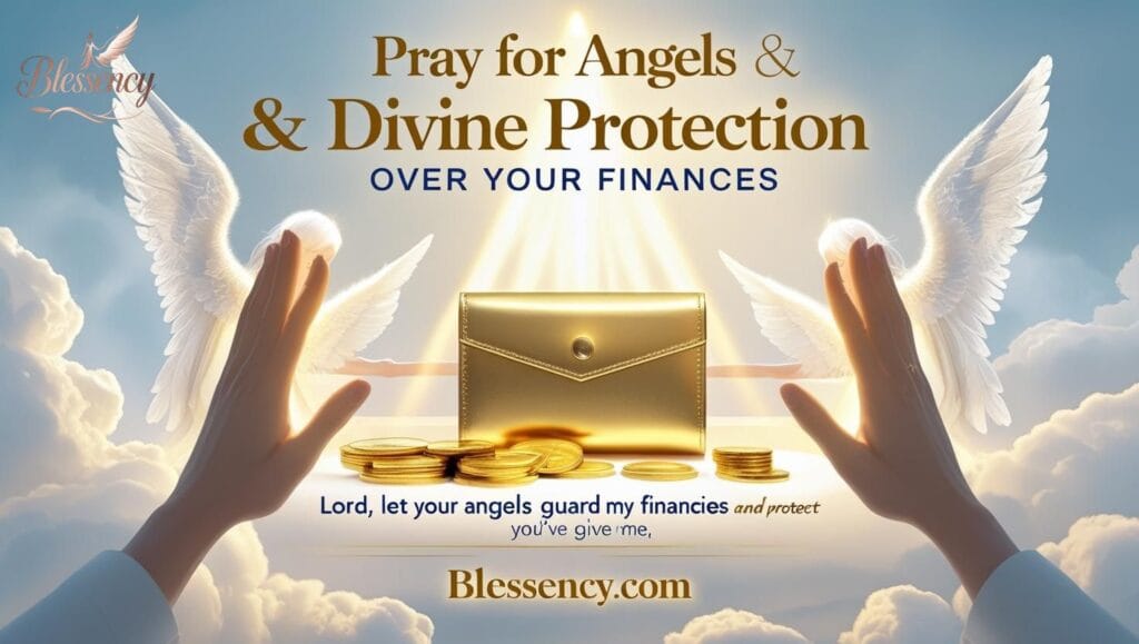 "Pray for angels and divine protection over your finances – financial breakthrough prayer for blessings, safety, and prosperity | blessency.com"