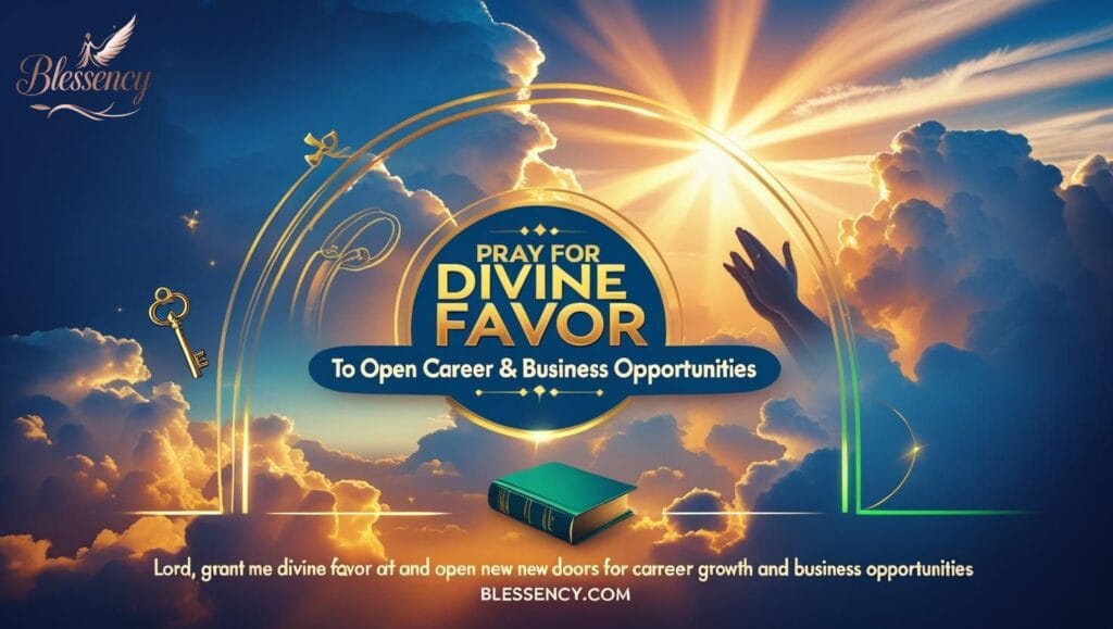 "Pray for divine favor to open career and business opportunities – financial breakthrough prayer point for job success, prosperity, and blessings | blessency.com"