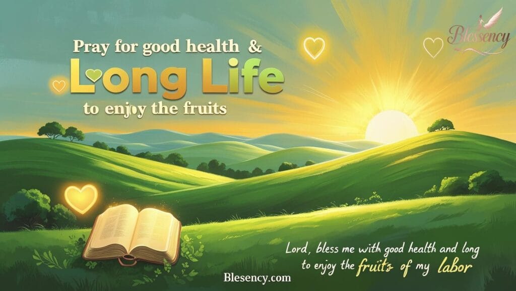 "Pray for good health and long life to enjoy the fruits – financial breakthrough prayer point for blessings, strength, and prosperity | blessency.com"