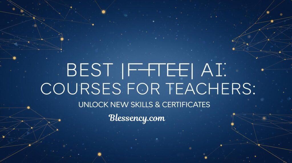 "Best free AI courses for teachers with certificates – professional training for educators to use AI in lesson planning, student engagement, and classroom innovation."