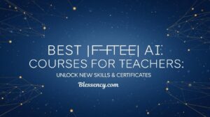 "Best free AI courses for teachers with certificates – professional training for educators to use AI in lesson planning, student engagement, and classroom innovation."