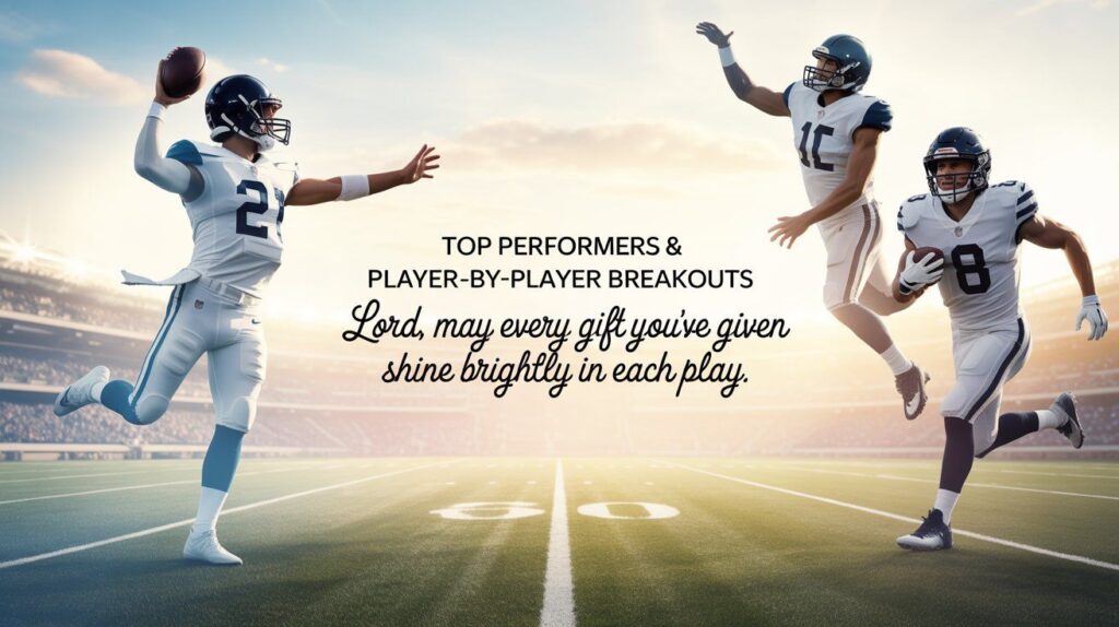 Top performers and player-by-player NFL stats — Ravens vs Giants player highlights and breakout analysis in golden blue stadium lighting.”