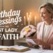 85+ Heartfelt Birthday Wishes for Pastor Wife and First Lady of the Church 27 “Heartfelt birthday wishes for pastor wife and first lady of the church — elegant Christian celebration scene with flowers, Bible, and divine light representing religious birthday wishes and grace.”