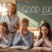 150+ Positive And Best Exam Wishes for Students from Teachers 16 “Christian teacher offering exam wishes and blessings to students before test day – inspirational classroom prayer scene symbolizing encouragement, calmness, and faith-based exam success.”