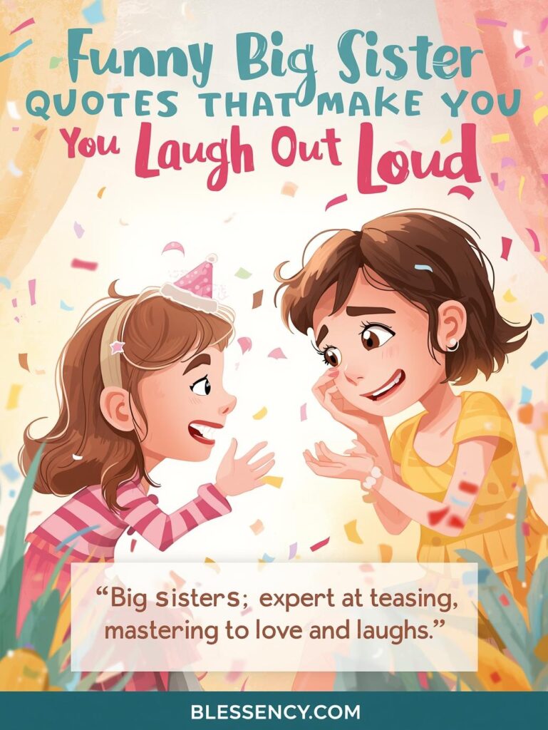 100+ Heartwarming Big Sister Quotes That Celebrate Love, Laughter & Lifelong Bonds 4 funny big sister quotes that make you laugh out loud