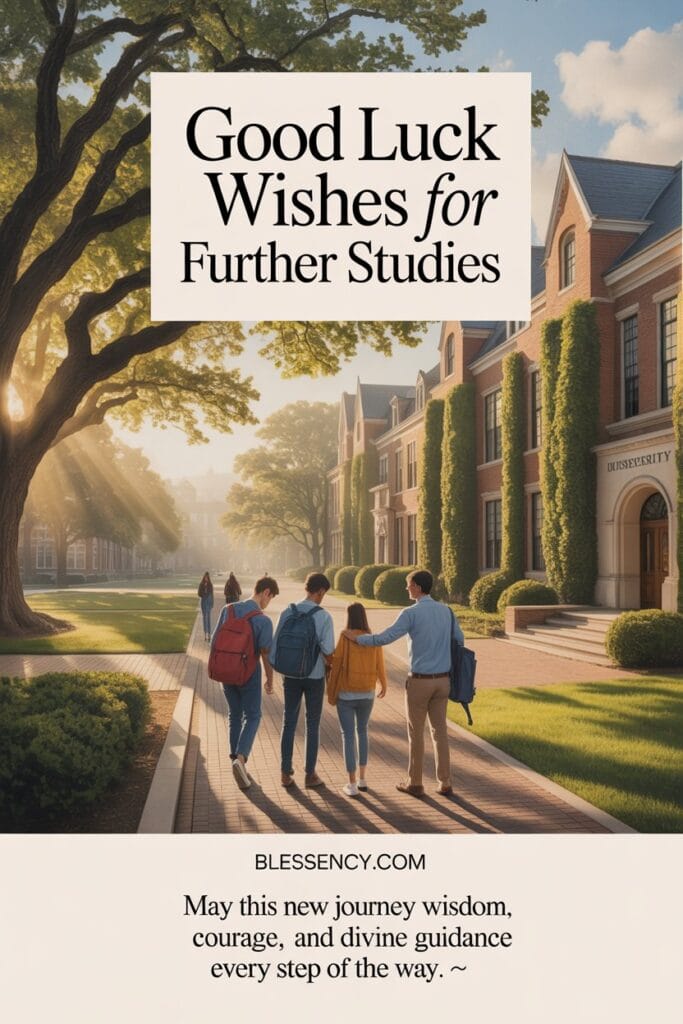 150+ Positive And Best Exam Wishes for Students from Teachers 11 “Teacher giving faith-based good luck wishes to students heading for further studies — inspirational college blessing image by Blessency.com.”