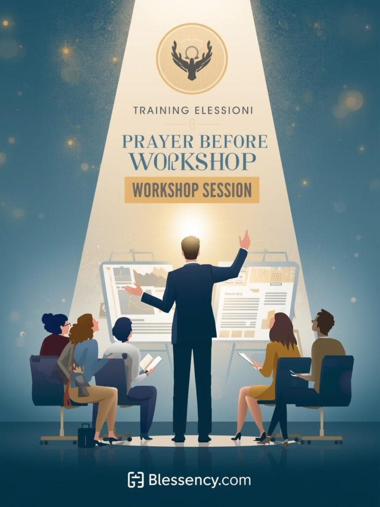 “Prayer before training or workshop session — blessings for learning, teamwork, guidance and productivity, Blessency.com”