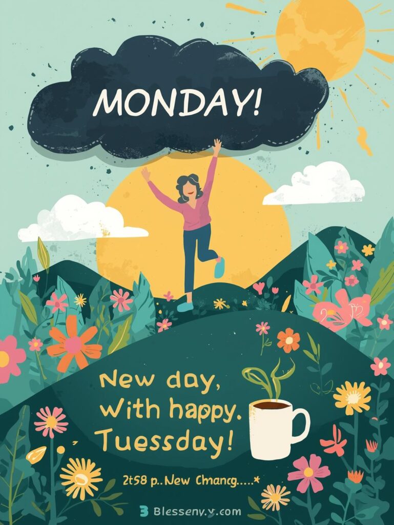 110+ Positive & Motivational Tuesday Quotes for Work, Happiness, and Inspiration 10 "Quotes to beat Monday blues, start Tuesday fresh, positive Tuesday motivation image, Tuesday morning positivity illustration, Happy Tuesday inspirational quotes, Blessency.com"