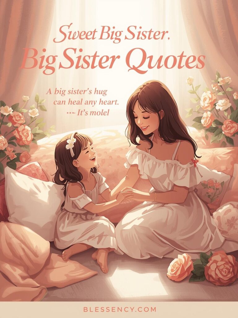 100+ Heartwarming Big Sister Quotes That Celebrate Love, Laughter & Lifelong Bonds 3 sweet big sister quotes that melt the heart