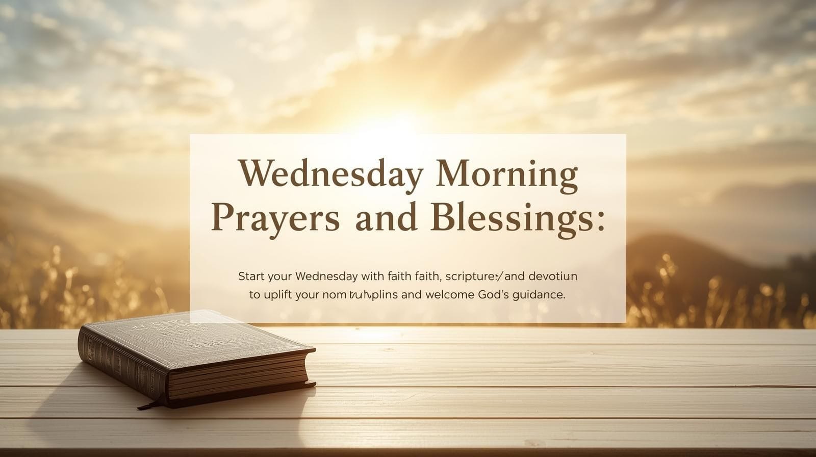 Wednesday Morning Prayers and Blessings — Powerful Devotions & Bible Verses 18 “Start your Wednesday with faith, scripture, and peaceful devotion to uplift your spirit and welcome God's guidance.” wednesday morning prayers and blessins
