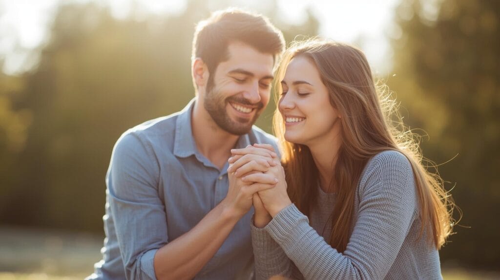 200+ Heartfelt Short Prayers for Someone You Love That Touch the Soul 9 heartfelt prayers for couples dating, romantic prayer moment, couple praying together outdoors