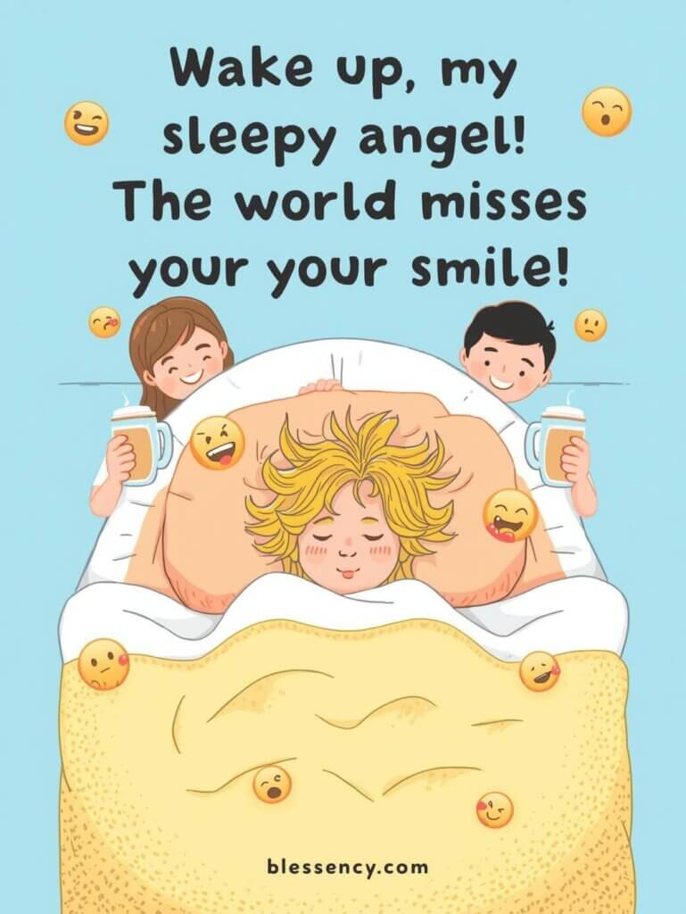“Funny good morning quotes for daughter who loves to sleep, humorous messages, wake-up inspiration, playful parent-daughter morning moments — blessency.com”
