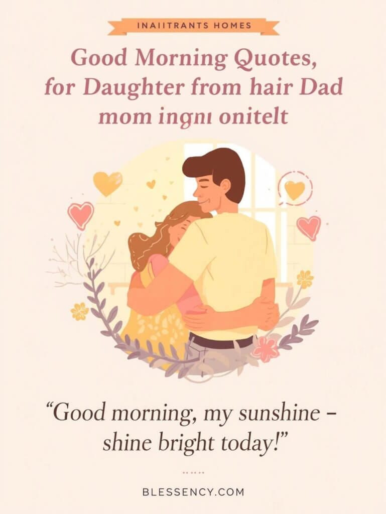 “Inspirational good morning quotes for daughter from mom and dad, featuring heartwarming messages, parent-daughter bond, and motivational blessings — blessency.com”